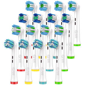 Replacement Heads Compatible With Oral-B* Electric Toothbrush - 16 Pack - 4 Types